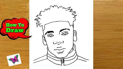 How to Draw Nle Choppa | Nle Choppa Cartoon Drawing - YouTube