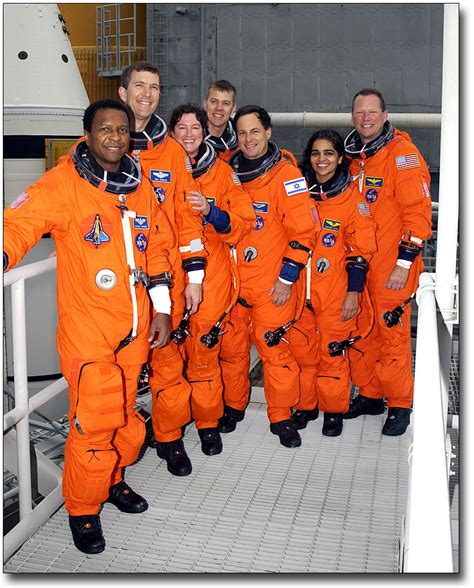 NASA STS-107 SPACE SHUTTLE COLUMBIA CREW 8x10 SILVER HALIDE PHOTO PRINT ...