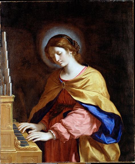 St Cecilia Painting by Guercino