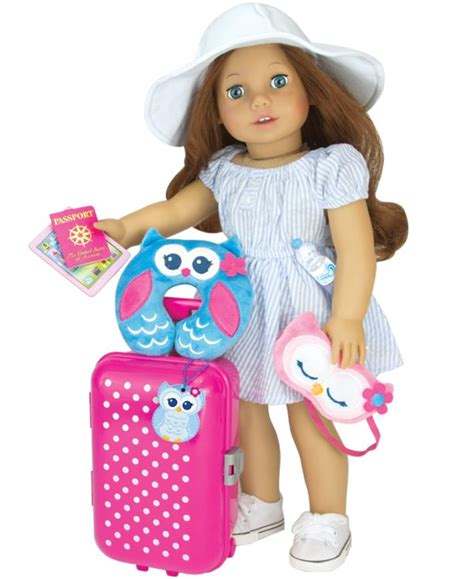 American Girl doll 7 piece travel suitcase & accessory set - The Doll ...