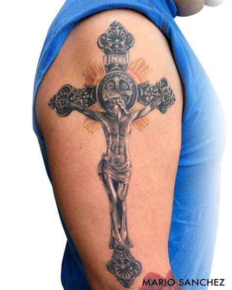 Jesus on cross tattoo | Black & Color | Pinterest | Tattoo