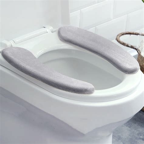 2 Pcs Toilet Seat Cover Toilet Seat Warmer Memory Toilet Seat Cushion ...