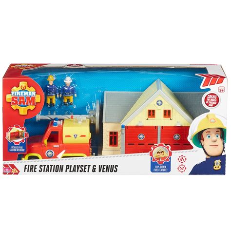 Fireman Sam Fire Station Playset & Venus | Toys & Games - B&M