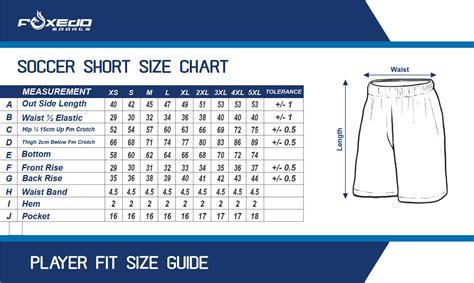 Perfect Fit Size Chart and Patterns by Foxedo Sports