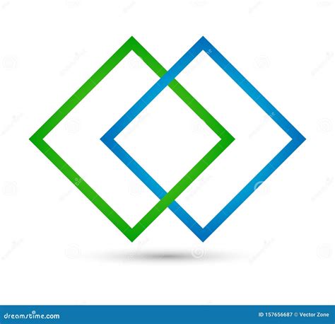 Abstract Square Shaped Business Logo Design Stock Vector - Illustration ...