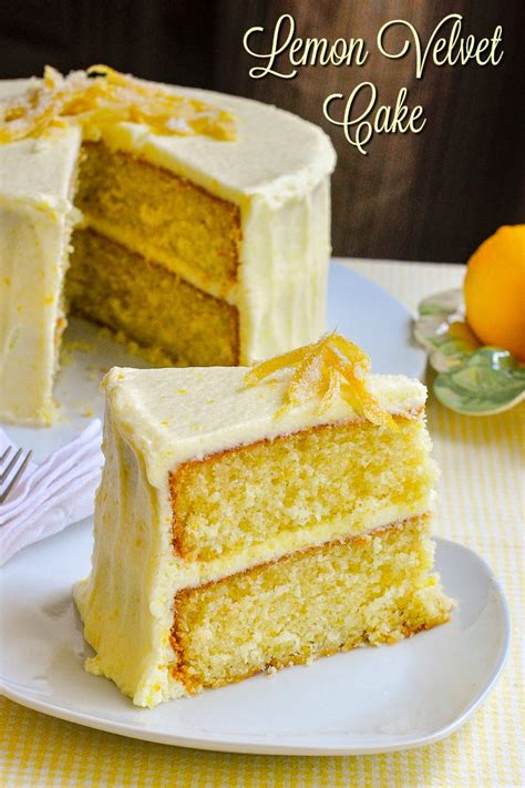 Lemon Velvet Cake - homemade, light textured, and great lemon flavour ...