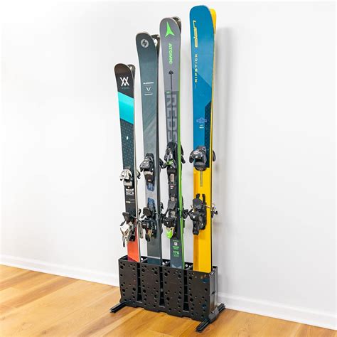 Skis Storage Rack | Freestanding 4 Pair Ski Floor Rack | StoreYourBoard ...