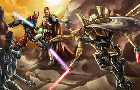 Star Wars! Obi Wan Kenobi & Nine vs IG-88 & General Grievous., in M LX ...