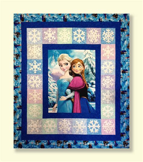 Longarm Quilting on Disney's Frozen Quilt Panel - Edge To Edge Quilting ...