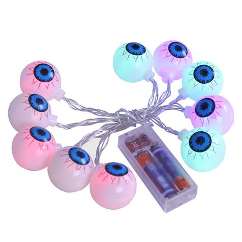 Halloween 10 Count Led Spooky Eyeball Light Set Walmart