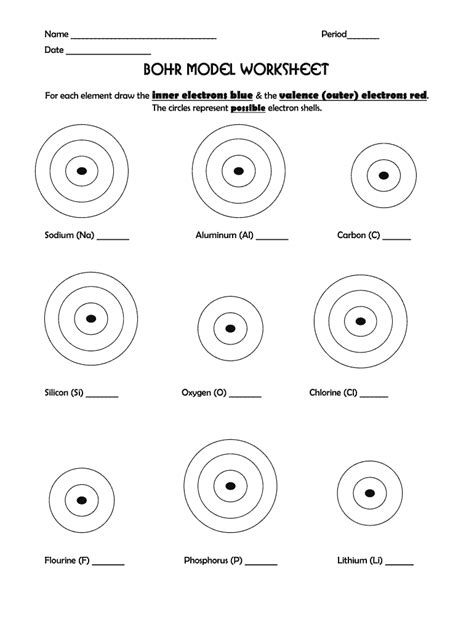 Bohr Atomic Model Worksheet - Bohr Atomic Models Worksheet Answers ...