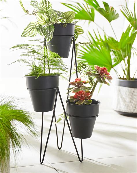 Black 3 Tiered Planter | Home Essentials