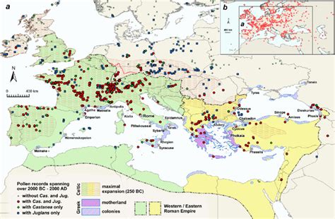 Detailed Map (a) depicting the extension of the Western and Eastern ...