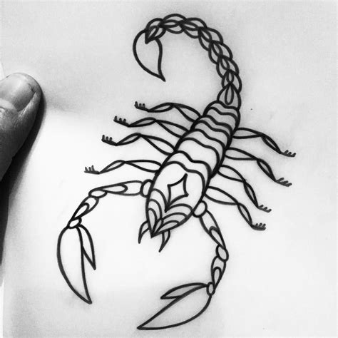 Traditional Scorpion Tattoo Outline - Printable Calendars AT A GLANCE