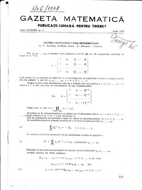 Determinant Vandermonde