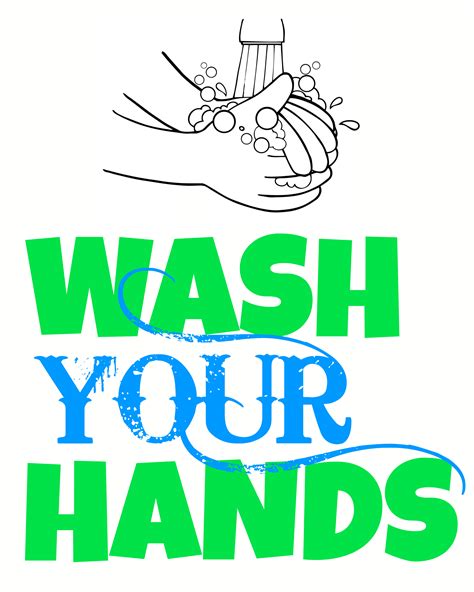 Free Print Out Wash Hand Sign - ClipArt Best