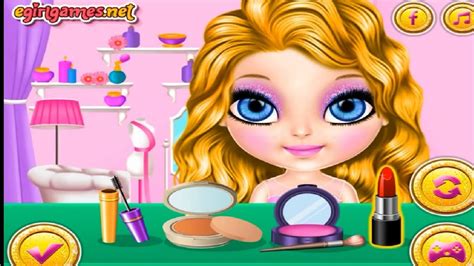 Baby Barbie Glittery Fashion Makeup Game / Baby Barbie Makeover Dress ...