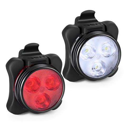 AKALE Rechargeable Bike Light Set, Super Bright LED Bicycle Lights ...