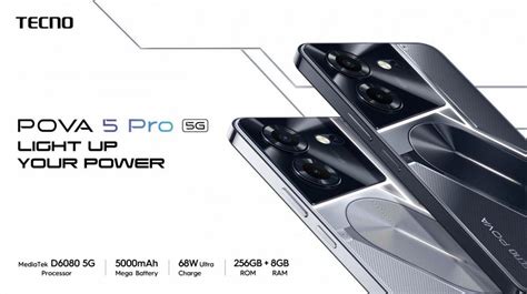 TECNO Pova 5 Pro official with RGB lights, Dimensity 6080 chip, and 68W ...