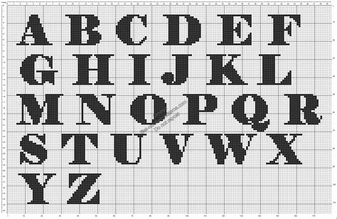 Free Filet Crochet Alphabet Elephant Font Pattern