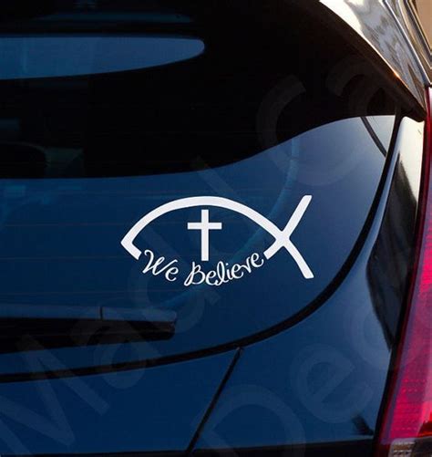 Ichthys Jesus Fish We Believe Christian Decal Car Laptop | Etsy in 2020 ...