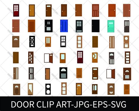 50 Colorful Door Clipart Bundle Ai Svg Eps Png Jpeg - Etsy