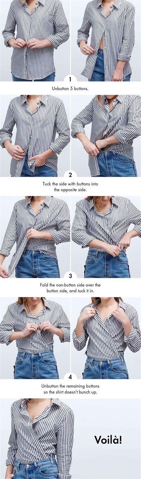 Tuck in shirt Work Fashion, Diy Fashion, Ideias Fashion, Fashion Beauty ...