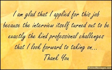 Thank You Messages for Job Interview: Thank You Notes – WishesMessages.com