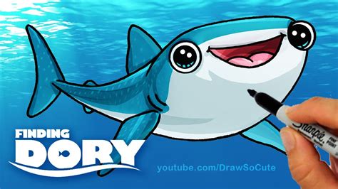 How to Draw Destiny from Finding Dory step by step Cute -Whale Shark