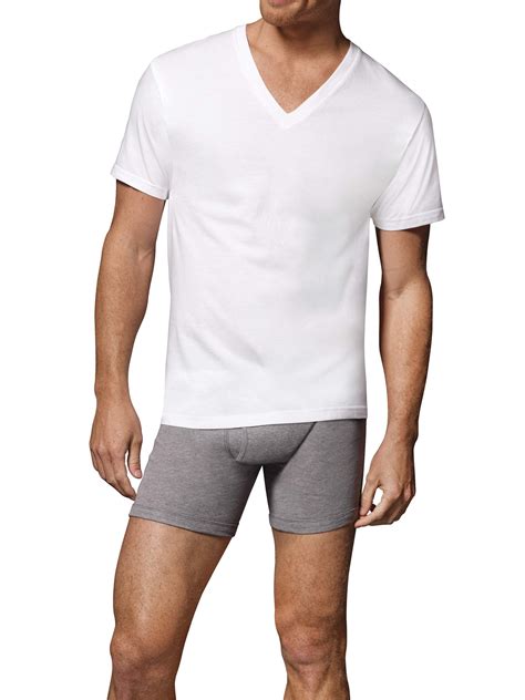 Hanes - Hanes Men's Comfortsoft Tagless V-Neck T-Shirts, 10 Pack, Size ...