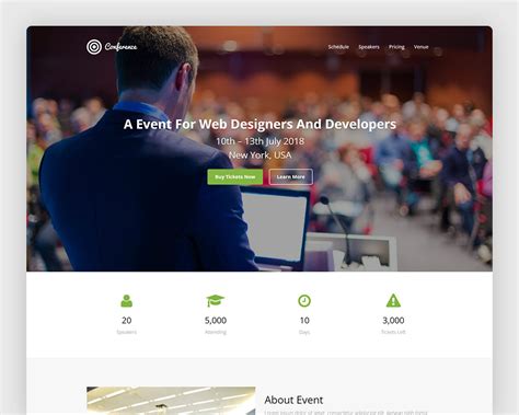 15+ Best Event Landing Page Templates [2023] — Immense Art