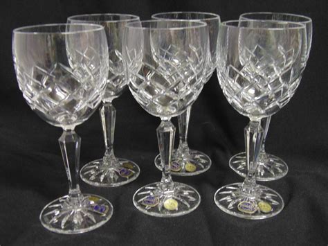 Bohemia Sienna Cut Crystal Wine Glass Set of 6 | eBay