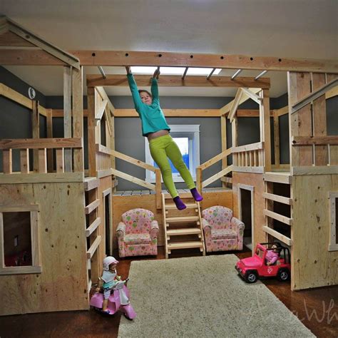 diy-basement-playground03 Indoor Playground Bed Indoor Playhouse, Build ...