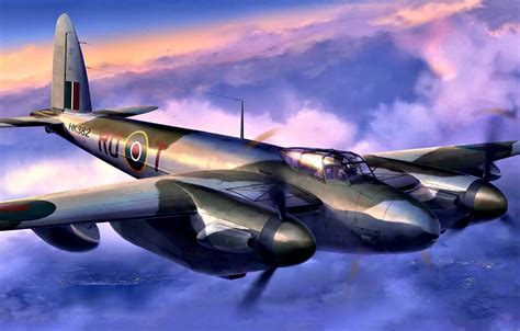 Wallpaper RAF, night fighter, WWII, Mosquito, 29 Squadron, night ...