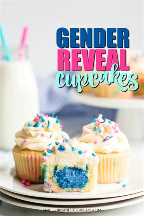 Gender Reveal Cupcakes - Spaceships and Laser Beams