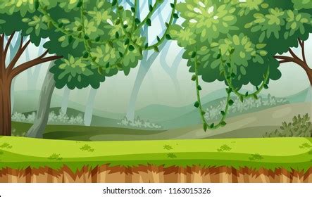 Spectacular Background Landscape Mountain Waterfall Views Stock Vector ...