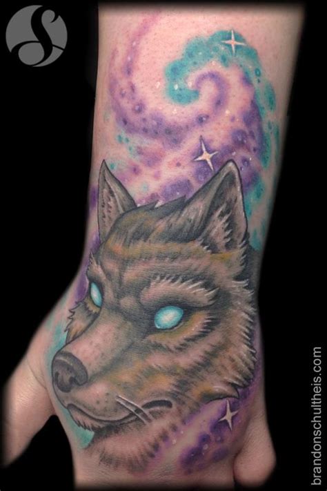 Galaxy Wolf Tattoo