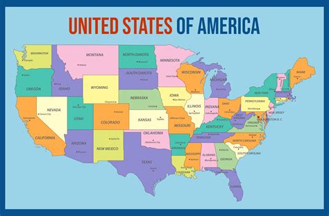 10 best 50 states printable out maps – Artofit