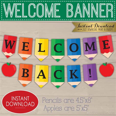 Welcome Back To School Banner Printable Free