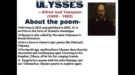 Ulysses poem line by line explanation, analysis and summary, poem by ...