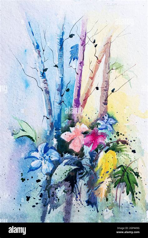 Simple Watercolor Paintings Of Flowers