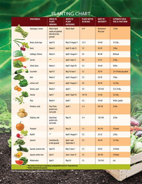 Vegetable Planting Chart For Zone Here Is What My Planting Chart | The ...