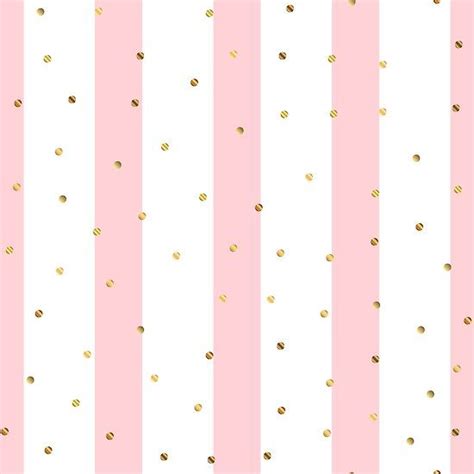 "Pink & White Stripes & Gold Polka Dots Pattern" Poster for Sale by ...