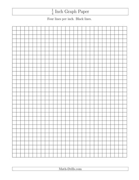 Free Printable Quarter Inch Graph Paper - FREE PRINTABLE TEMPLATES