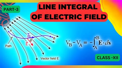 Line Integral of Electric Field class 12 | potential difference is Line ...