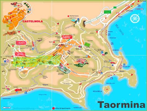 Taormina Tourist Map