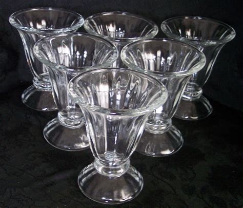 Libbey Tulip Glass Dessert Dishes Bowls Cups Sundae Parfait Berry Ice ...