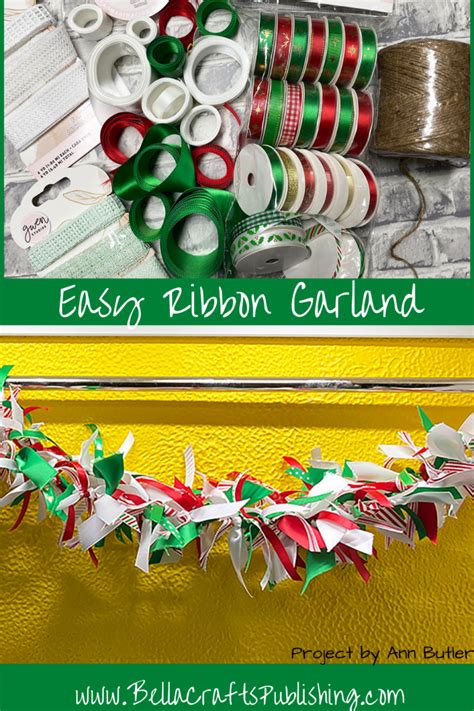 Easy Christmas Ribbon Garland - Bella Crafts Publishing