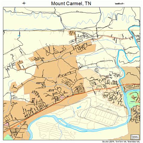 Mount Carmel Tennessee Street Map 4750580