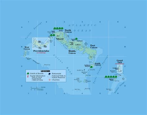 Tourist map of Turks and Caicos Islands | Turks and Caicos Islands ...